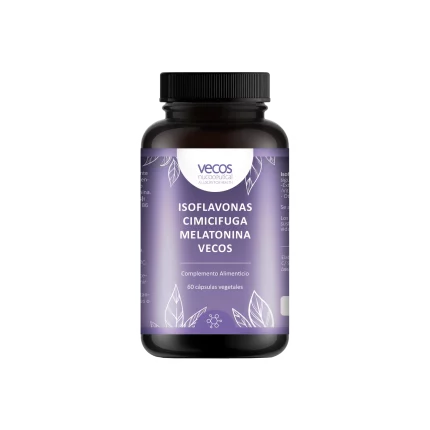 Isoflavonas con melatonina y cimicífuga para mujeres con la menopausia