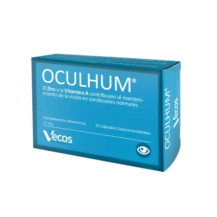 Oculhum (30 cápsulas) - Complemento alimenticio para combatir la sequedad ocular y mantenimiento de las mucosas